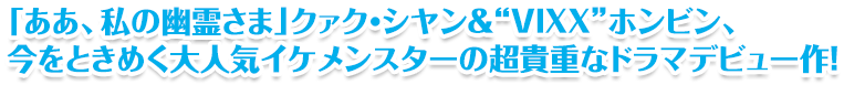 「ああ、私の幽霊さま」クァク・シヤン＆“VIXX”ホンビン、今をトキメく大人気イケメンスターの超貴重なドラマデビュー作！