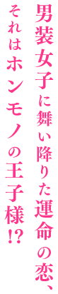 男装女子に舞い降りた運命の恋、それはホンモノの王子様！？