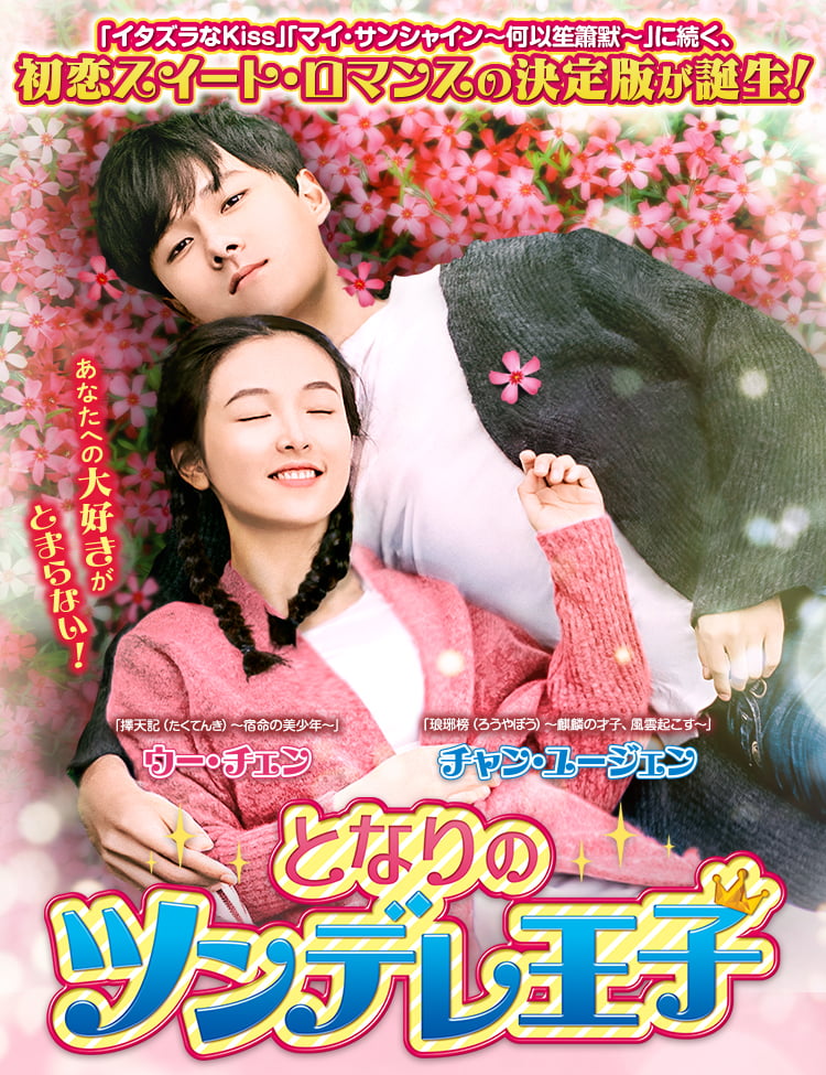 「イタズラなKiss」「マイ・サンシャイン～何以笙簫默～」に続く、初恋スイート・ロマンスの決定版が誕生！あなたへの大好きがとまらない！ 「琅琊榜（ろうやぼう）～麒麟の才子、風雲起こす～」チャン・ユージェン 「擇天記（たくてんき）～宿命の美少年～」ウー・チェン となりのツンデレ王子